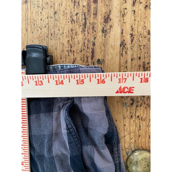 Vintage‎ Ocean Pacific Plaid 90s Shorts 34 Gray Cotton Casual Lightweight Mens - Picture 8 of 8